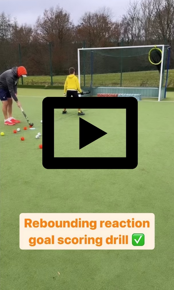 Rebounding reaction goal scoring drill